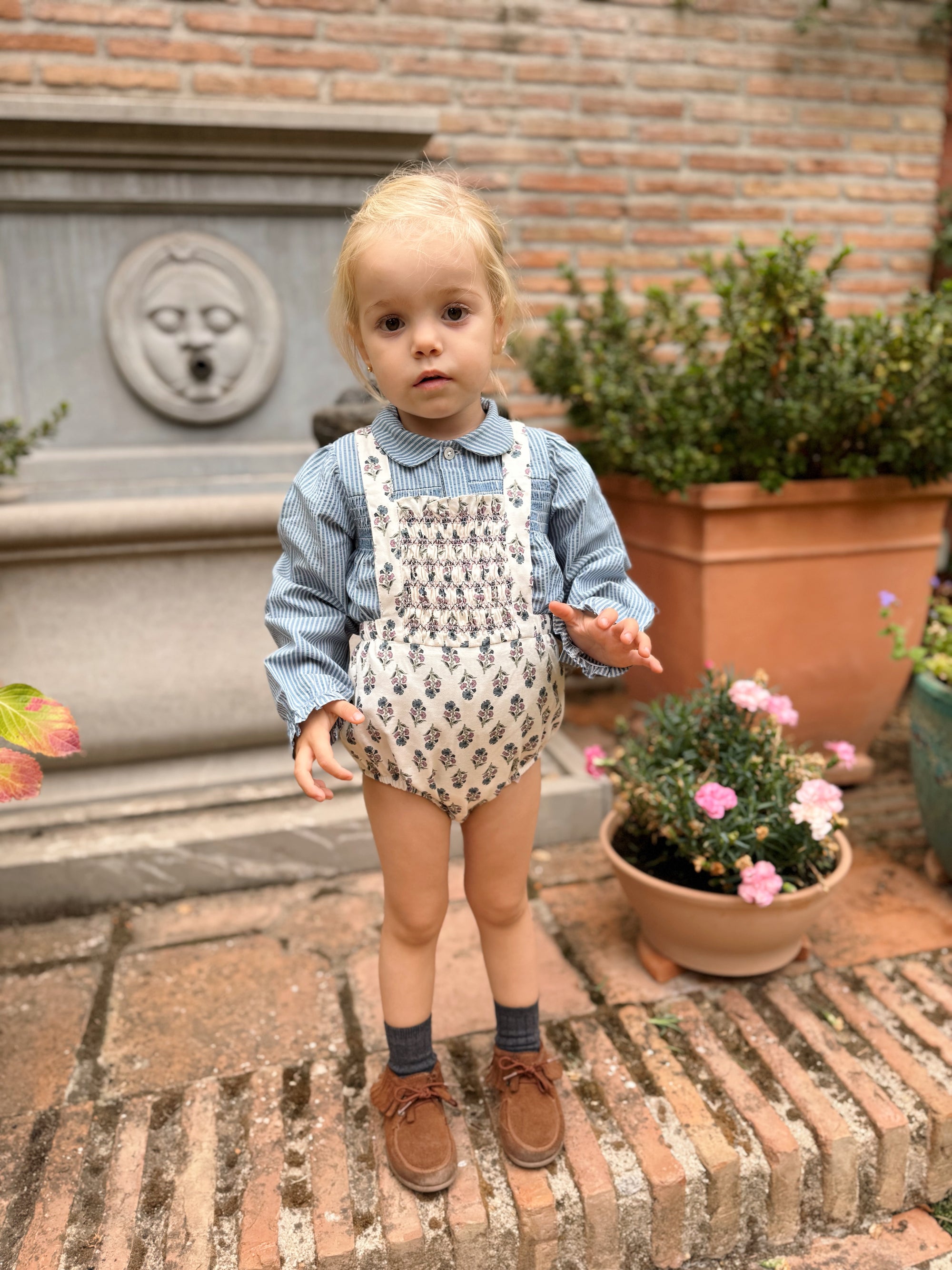 Peto de bebé Gardea Print  algodón 100% combinado con blusa Tipitesa