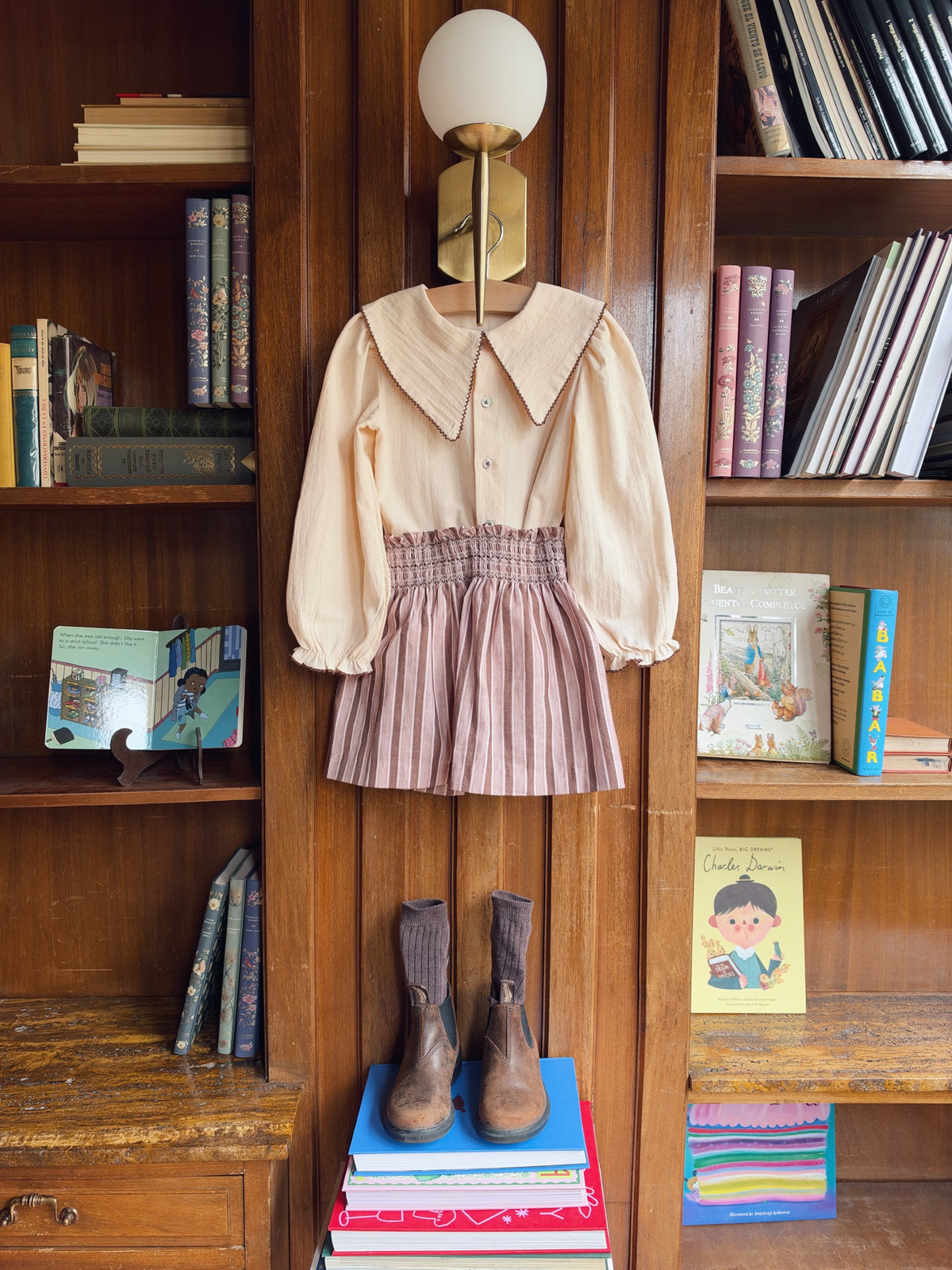 Falda Filipa Micro Pana Brown Stripes