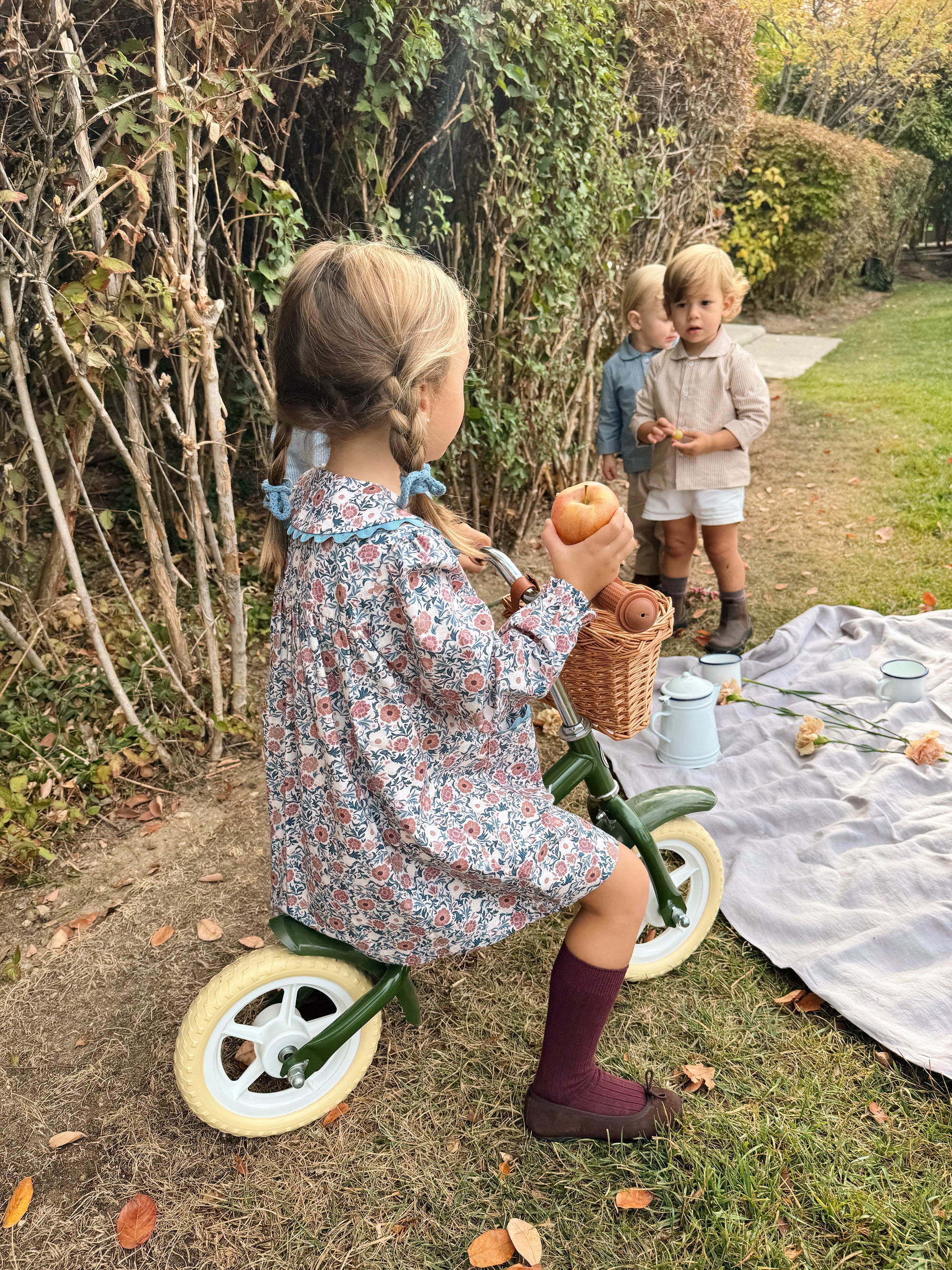 Vestido de niña Morris print en algodón 100% hecha en España