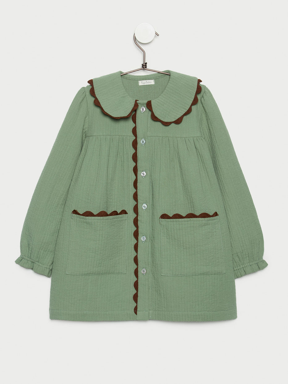 Vestido Flavia Sage Green 100% algodón | Tipitesa – tipitesa.com