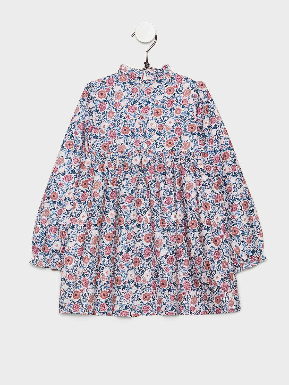 Vestido niña terciopelo Morris Print en algodón 100% hecha en España