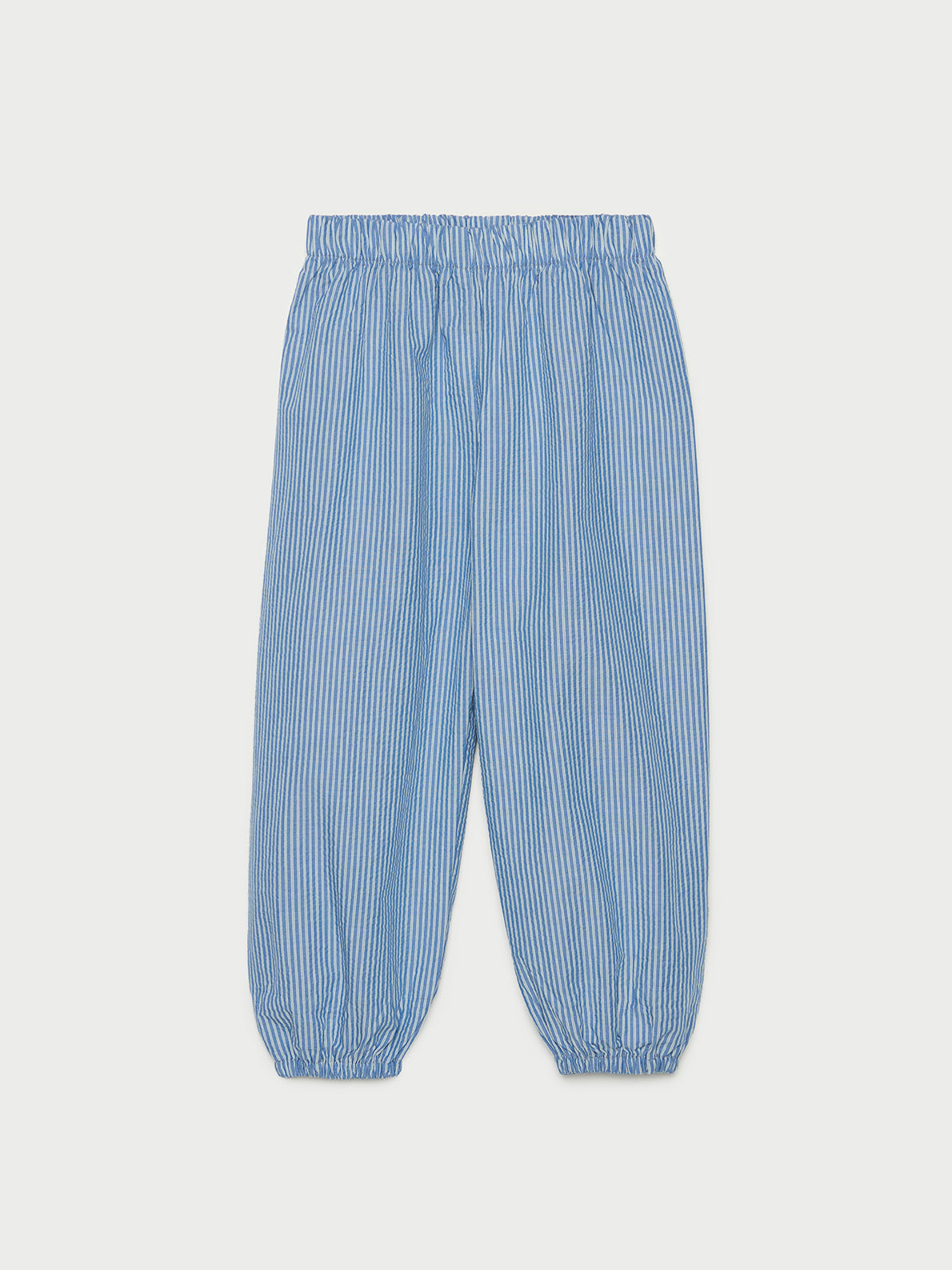Pantalón bombacho de niño y niña Blue Stripes en algodón 100% hecho en España